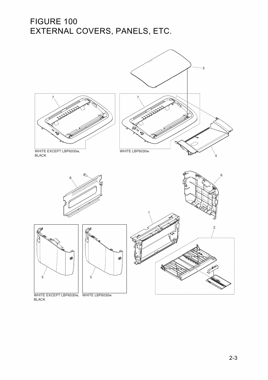 Canon imageCLASS LBP-6030w 6000 6018 6020 6030 Parts Catalog Manual-3